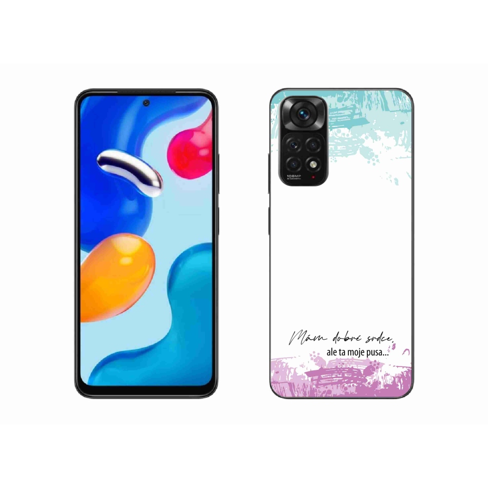 Gélový kryt mmCase na Xiaomi Redmi Note 11 4G - vtipný text 3 biele pozadie