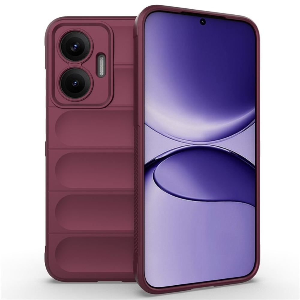 Rugg odolný gélový obal na Xiaomi Poco F7 5G - vínový