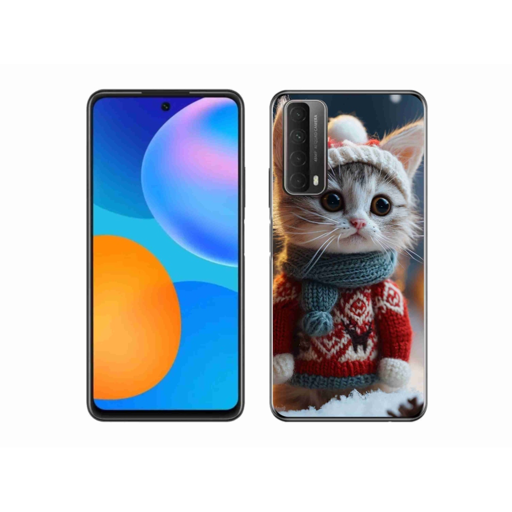 Gelový kryt mmCase na Huawei P Smart (2021) - kotě ve svetru