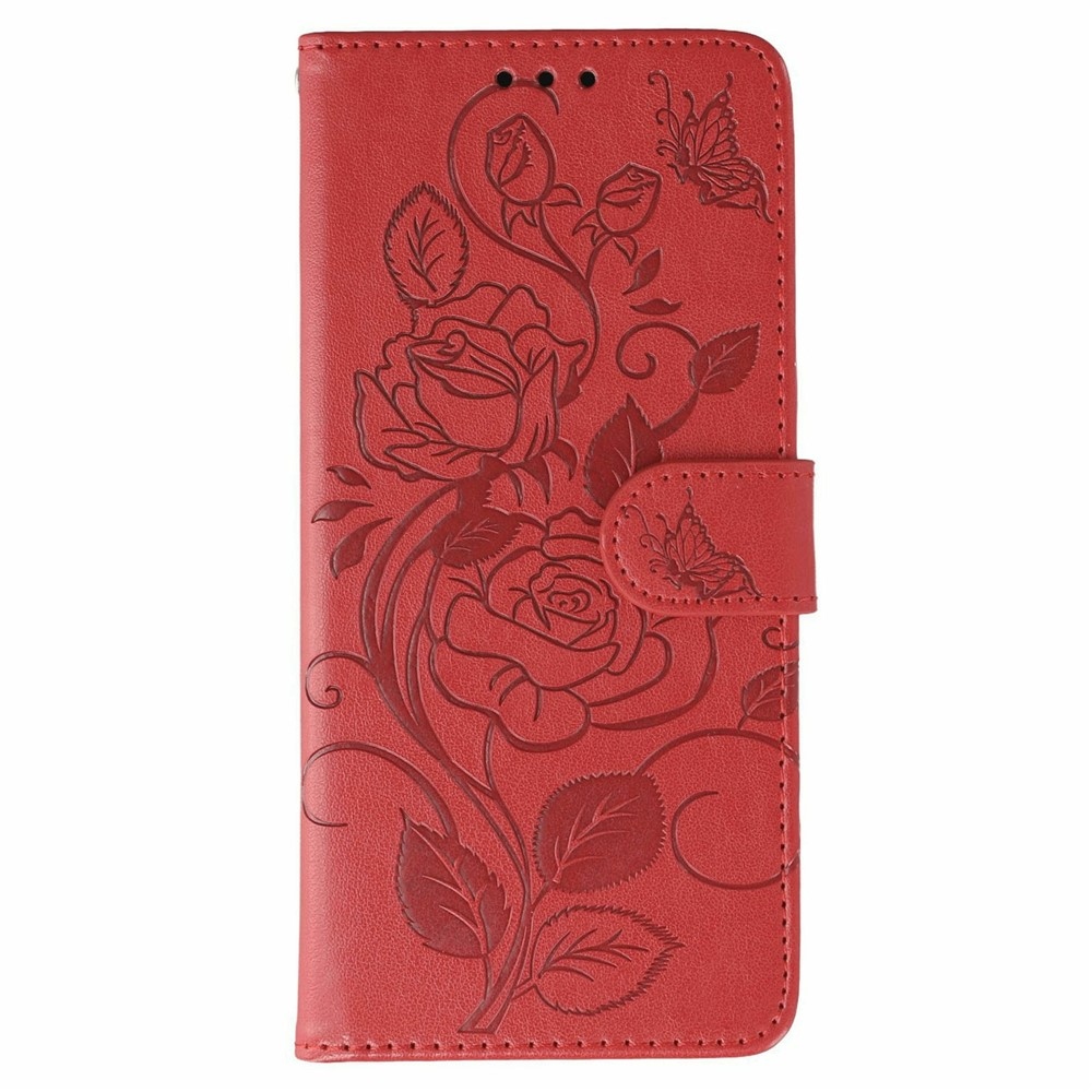 Roses knižkové púzdro na Xiaomi Redmi 15 5G - červené