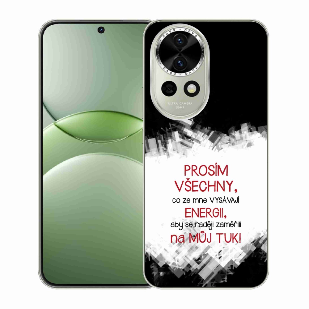 Gélový kryt mmCase na Huawei Nova 13 5G - vtipný text 1 červený