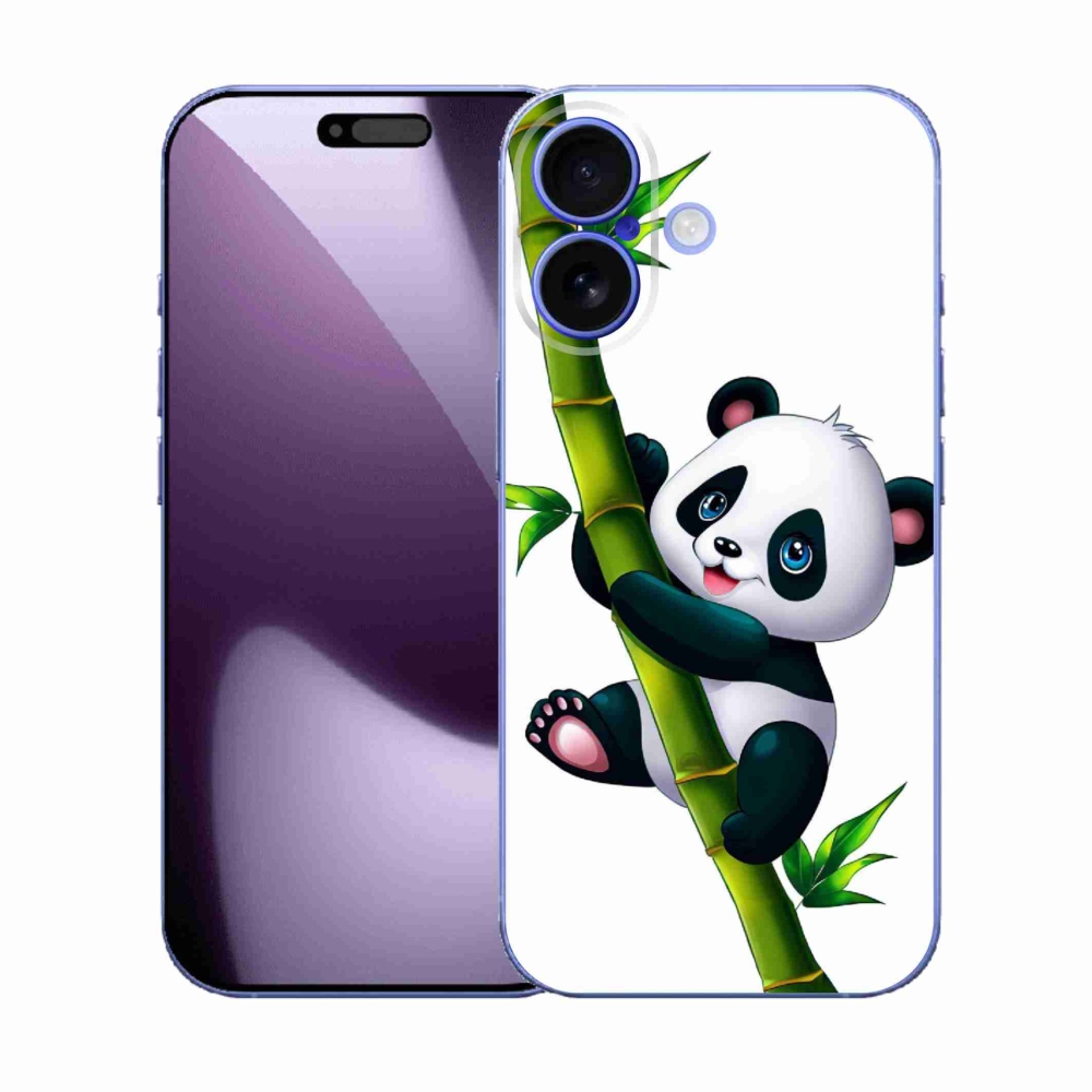Gélový kryt mmCase na iPhone 17 - panda na bambuse