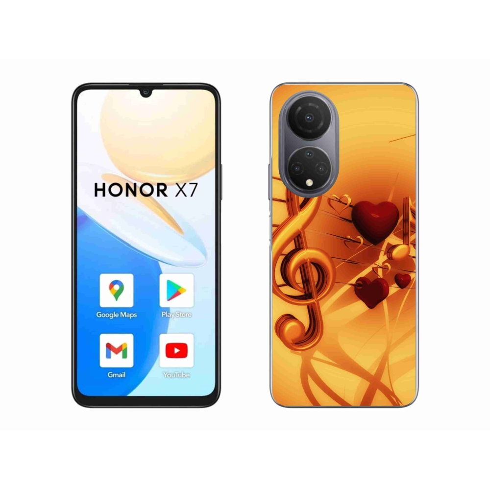 Gélový kryt mmCase na Honor X7 - noty