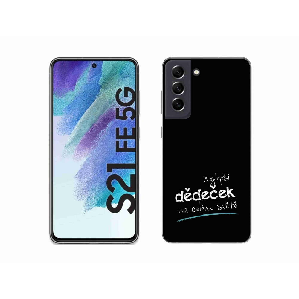 Gélový kryt mmCase na Samsung Galaxy S21 FE 5G - najlepší starý otec 3 čierne pozadie