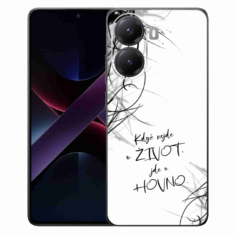 Gélový kryt mmCase na Xiaomi Poco X7 Pro 5G - vtipný text 16 biele pozadie