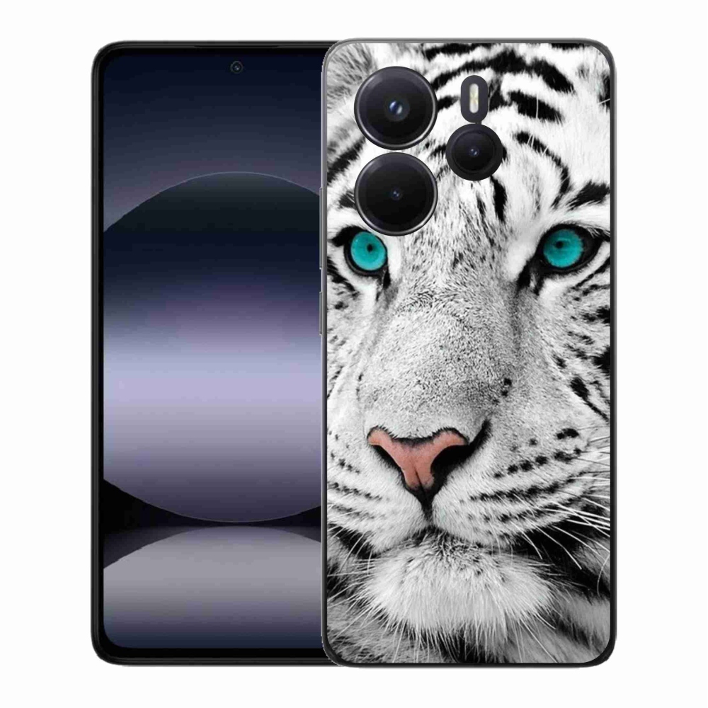 Gélový kryt mmCase na Xiaomi Redmi Note 14 - biely tiger