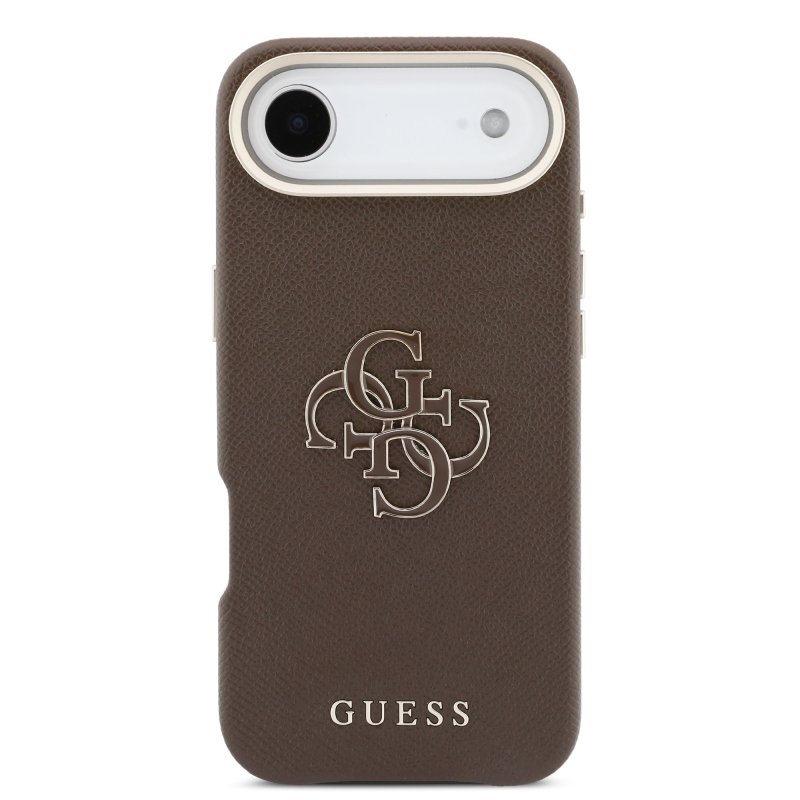 Zadný kryt s logom Guess PU Resin pre iPhone Air Brown