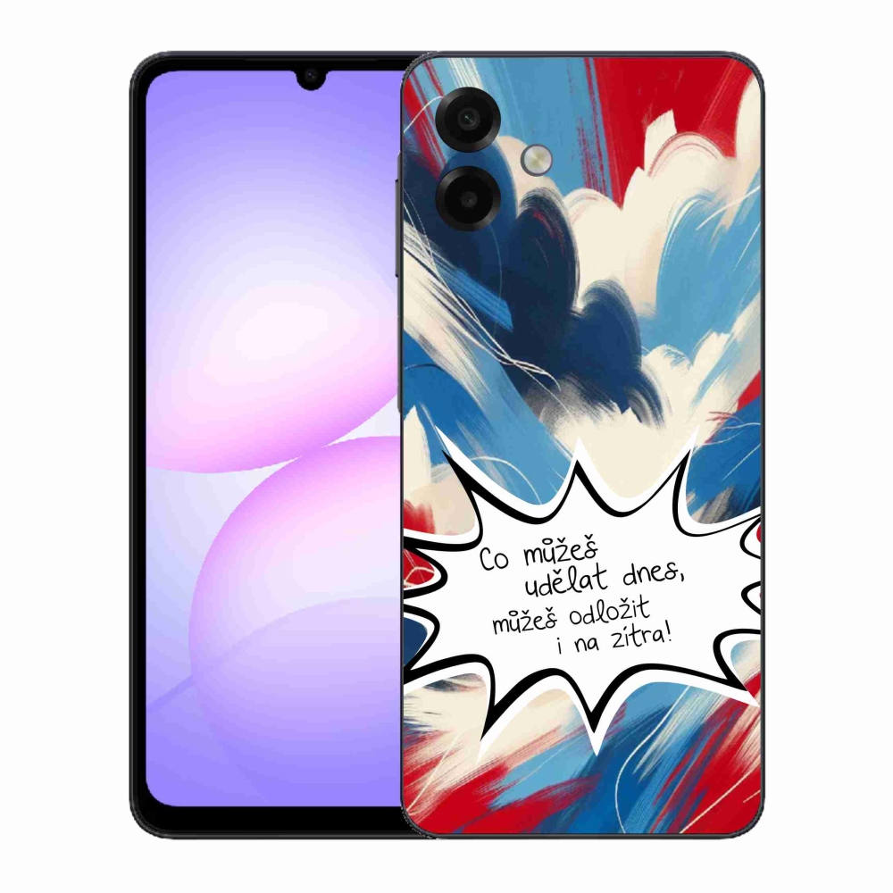Gélový kryt mmCase na Samsung Galaxy A07 4G - vtipný text 9 biele pozadie