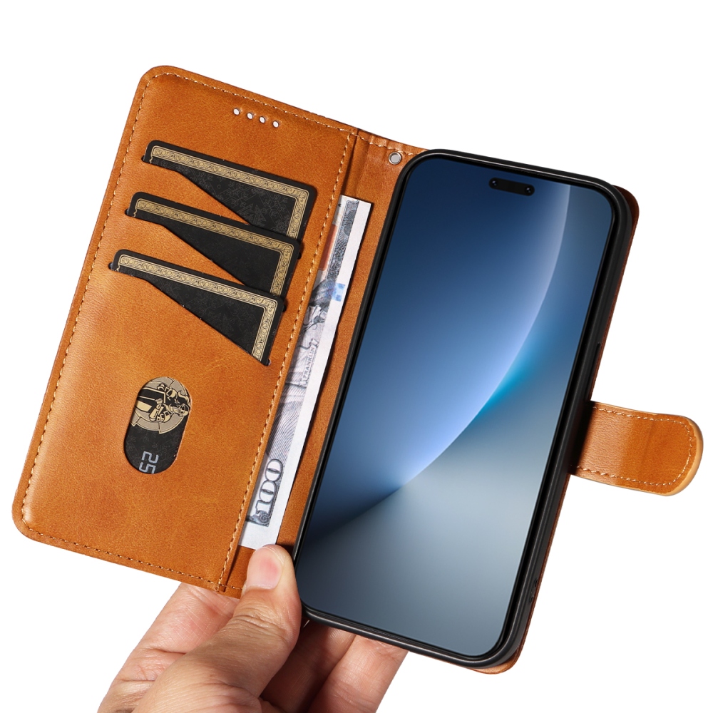 T-Shape knižkové puzdro na Honor Magic 8 Pro 5G - hnedé