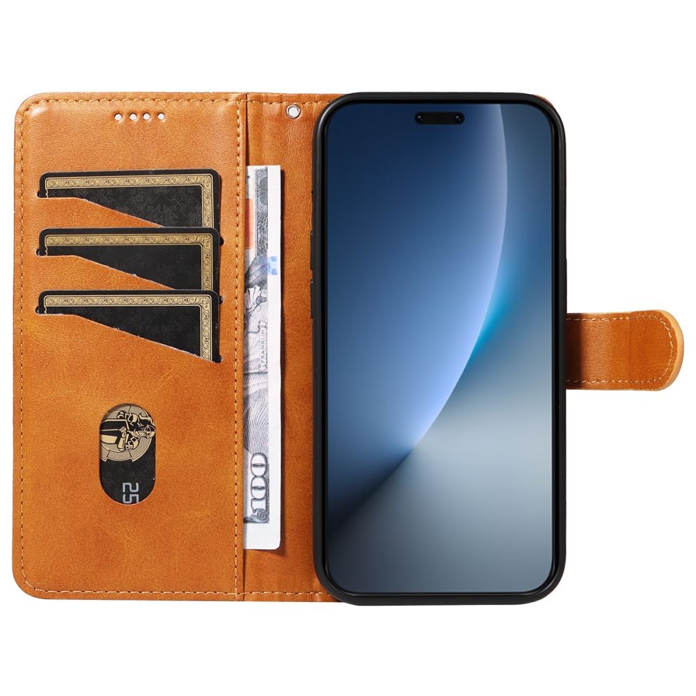 T-Shape knižkové puzdro na Honor Magic 8 Pro 5G - hnedé