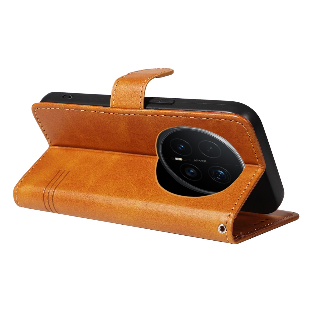 T-Shape knižkové puzdro na Honor Magic 8 Pro 5G - hnedé