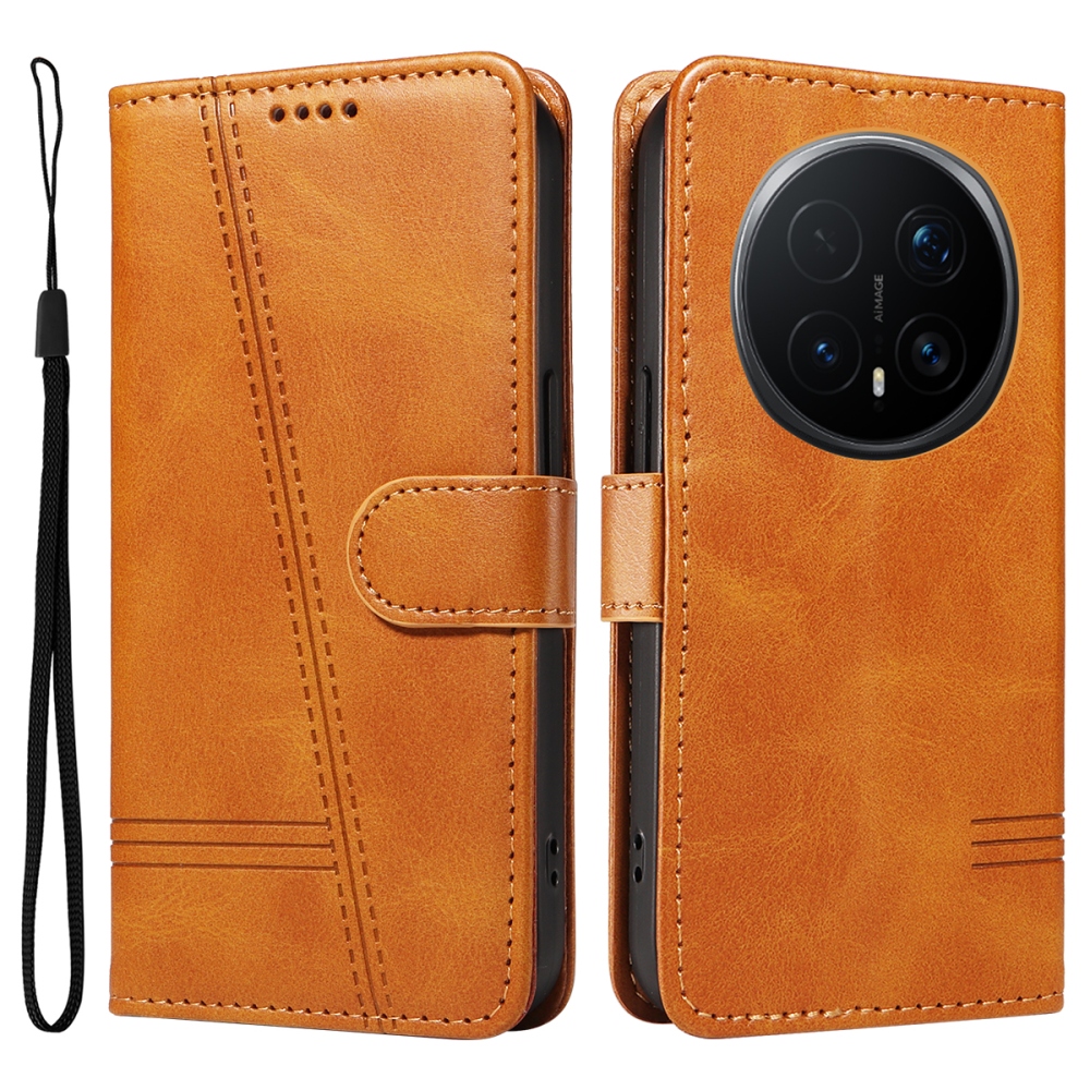 T-Shape knižkové puzdro na Honor Magic 8 Pro 5G - hnedé