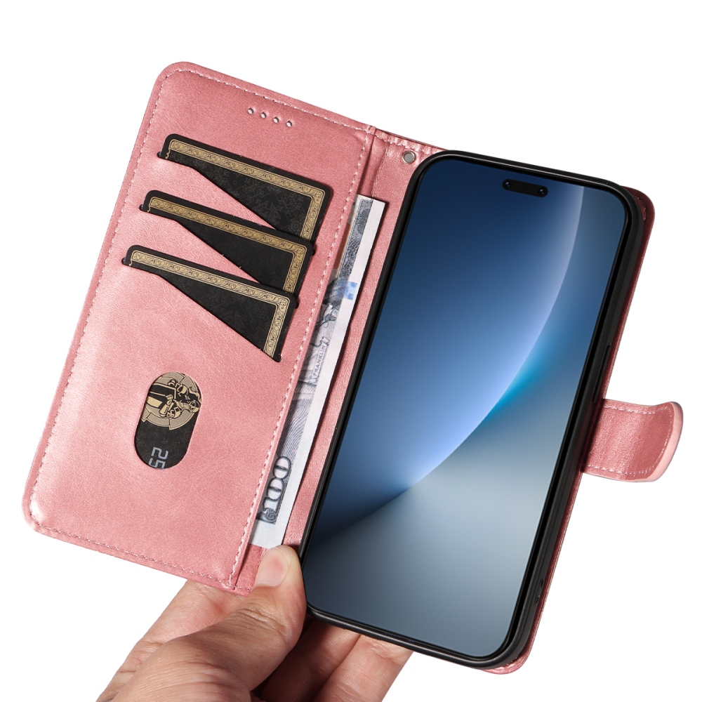 T-Shape knižkové puzdro na Honor Magic 8 Pro 5G - ružovozlaté