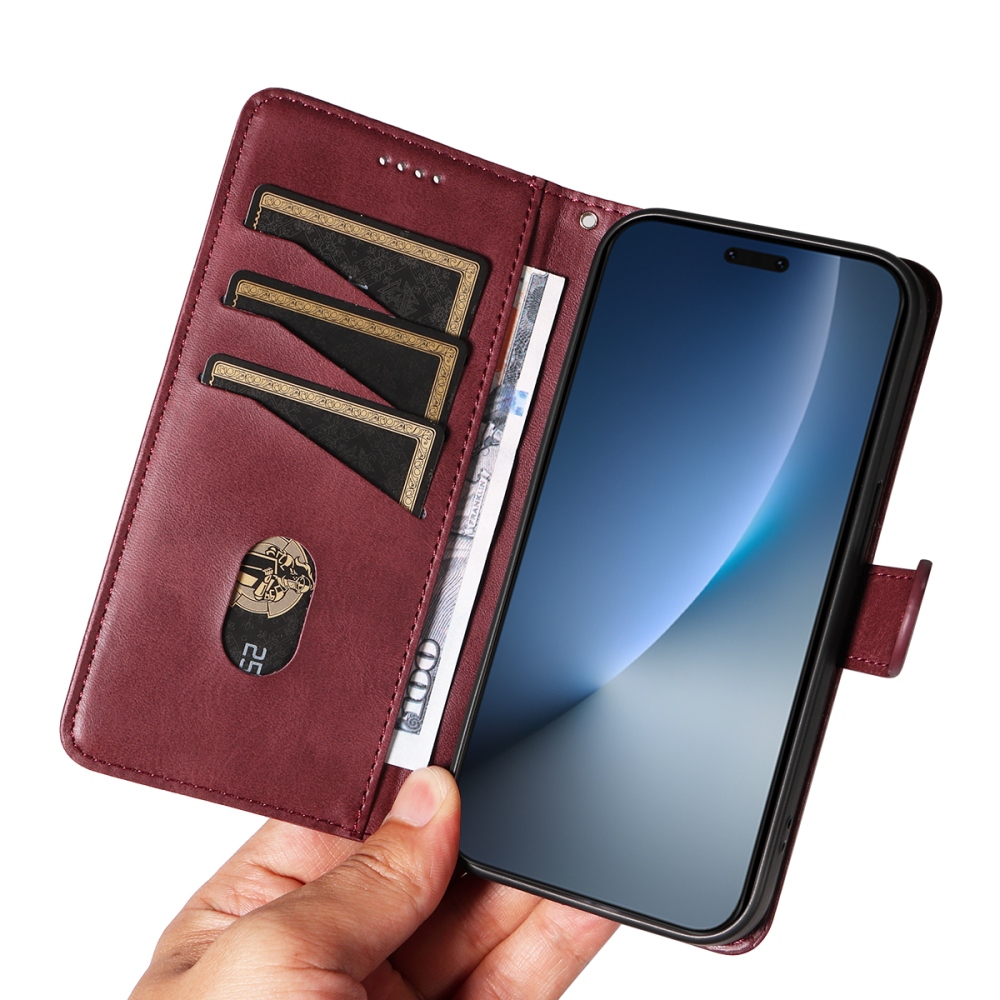 T-Shape knižkové puzdro na Honor Magic 8 Pro 5G - vínové