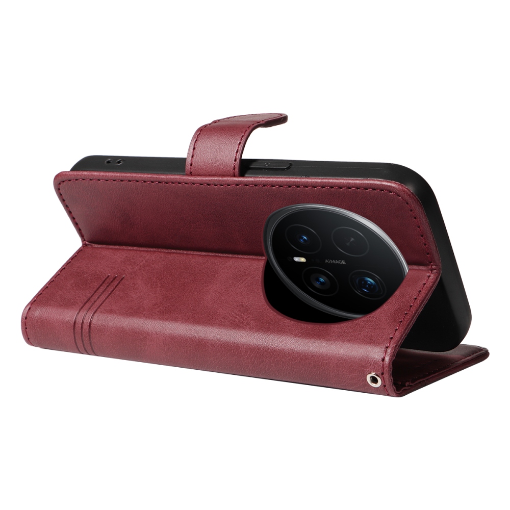 T-Shape knižkové puzdro na Honor Magic 8 Pro 5G - vínové