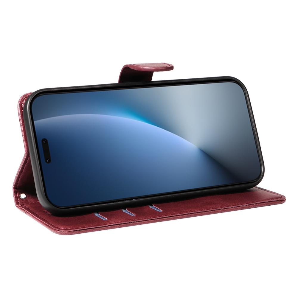 T-Shape knižkové puzdro na Honor Magic 8 Pro 5G - vínové