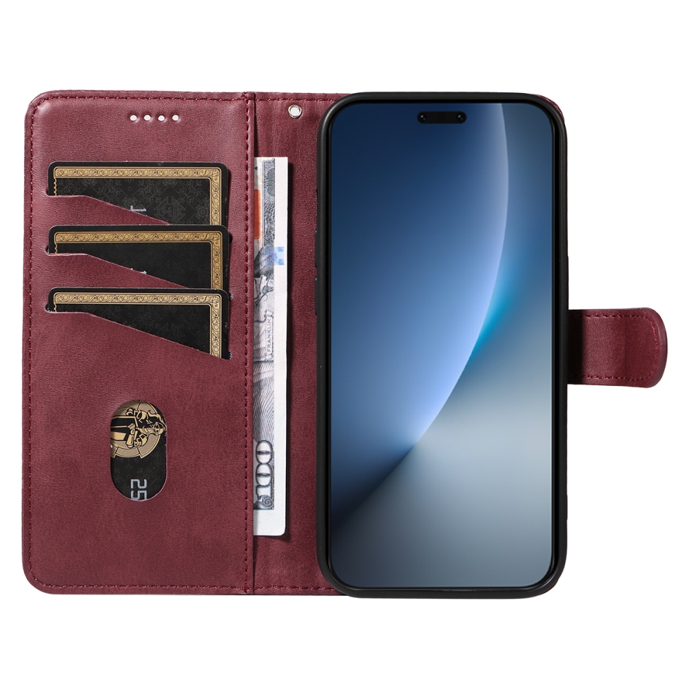 T-Shape knižkové puzdro na Honor Magic 8 Pro 5G - vínové