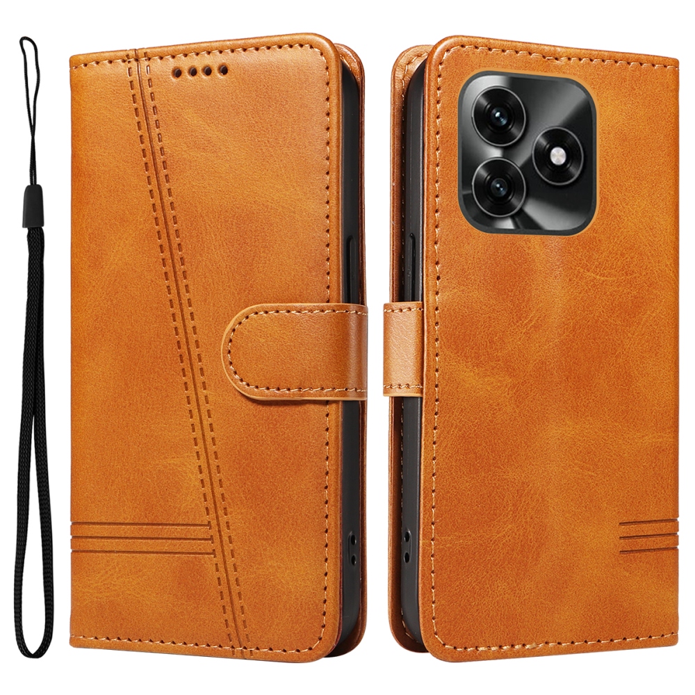 T-Shape knižkové puzdro na Honor X5c Plus - hnedé