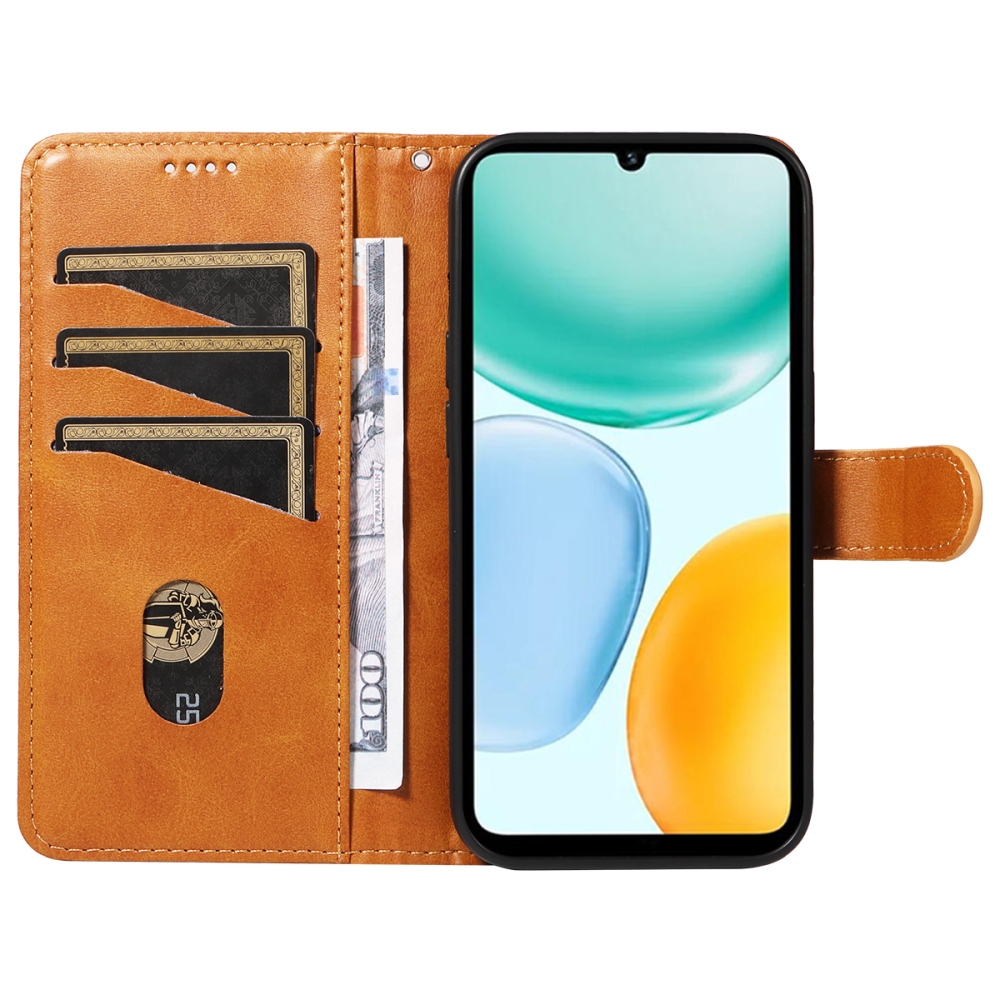 T-Shape knižkové puzdro na Honor X5c Plus - hnedé