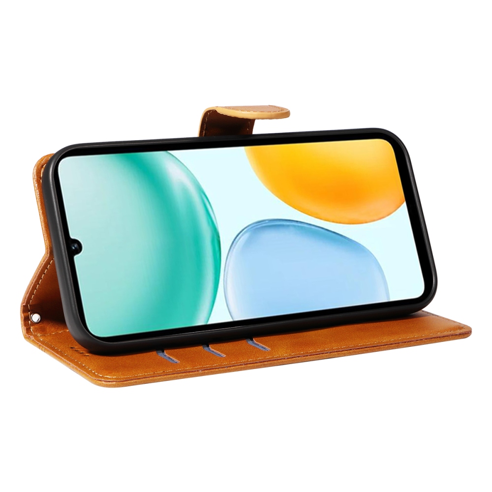 T-Shape knižkové puzdro na Honor X5c Plus - hnedé