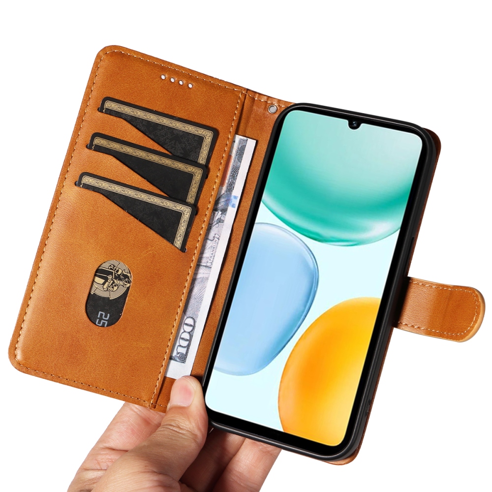 T-Shape knižkové puzdro na Honor X5c Plus - hnedé