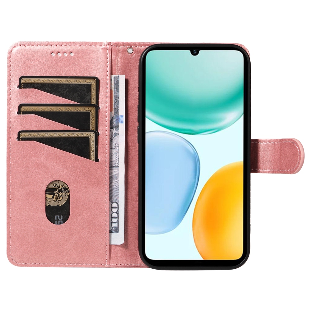 T-Shape knižkové púzdro na Honor X5c Plus - ružovozlaté