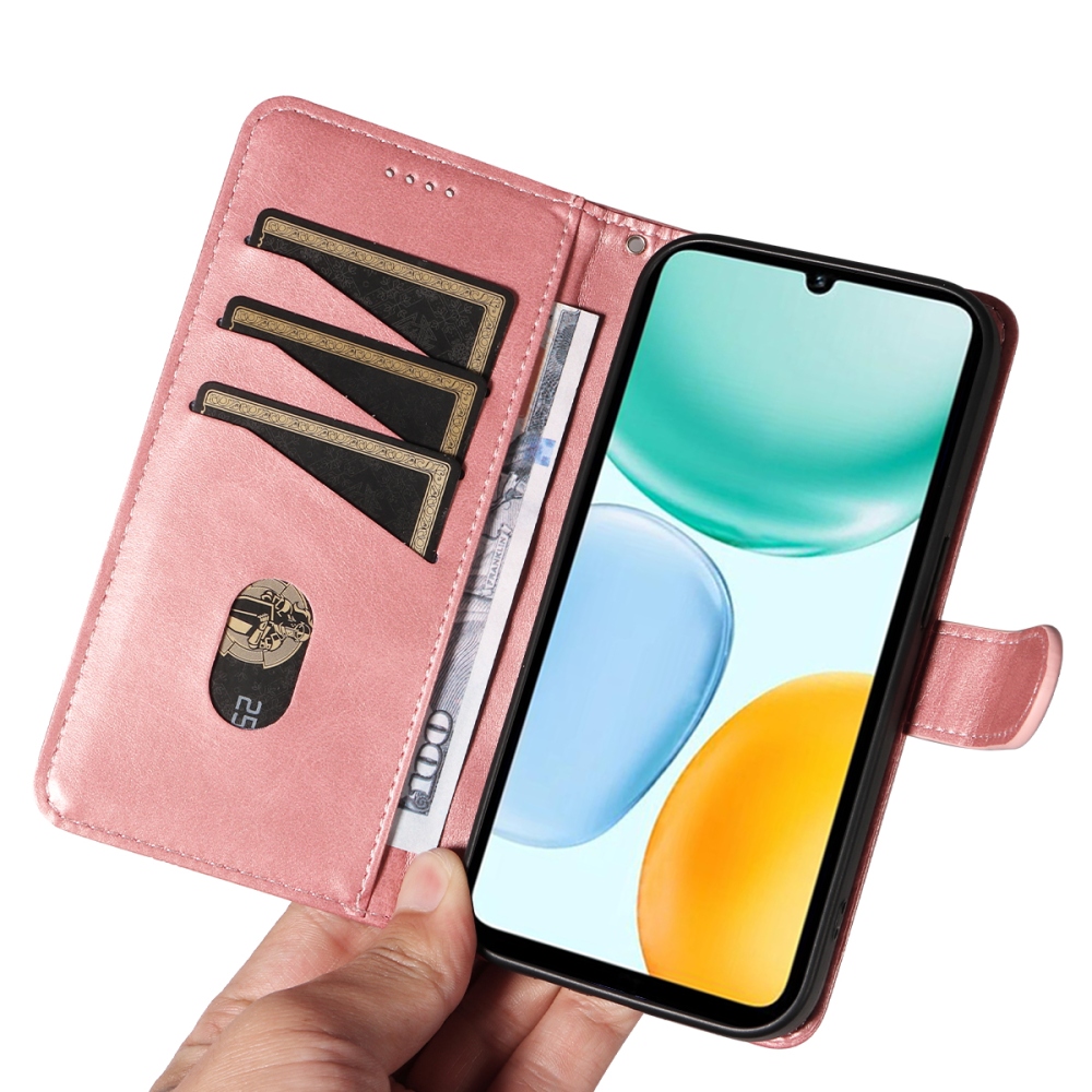 T-Shape knižkové púzdro na Honor X5c Plus - ružovozlaté