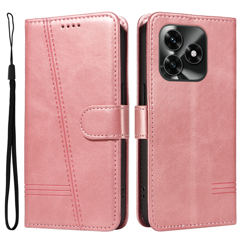 T-Shape knižkové púzdro na Honor X5c Plus - ružovozlaté