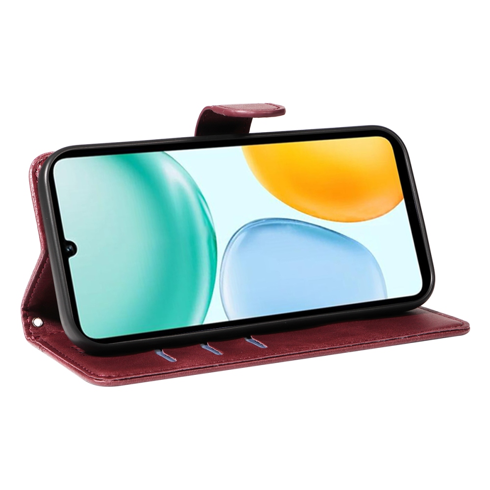 T-Shape knižkové puzdro na Honor X5c Plus - vínové