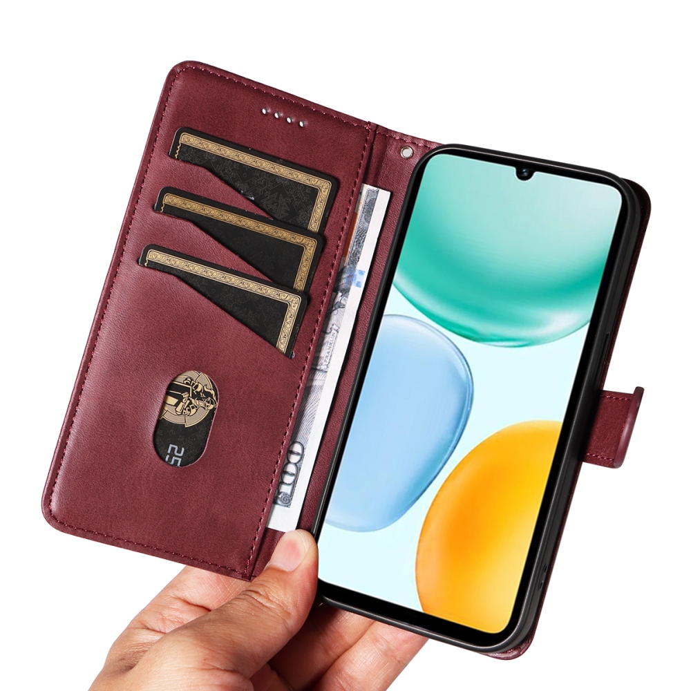 T-Shape knižkové puzdro na Honor X5c Plus - vínové