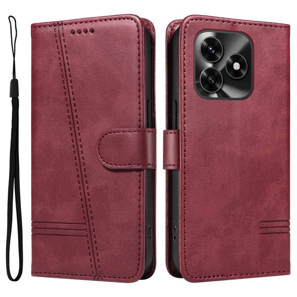 T-Shape knižkové puzdro na Honor X5c Plus - vínové