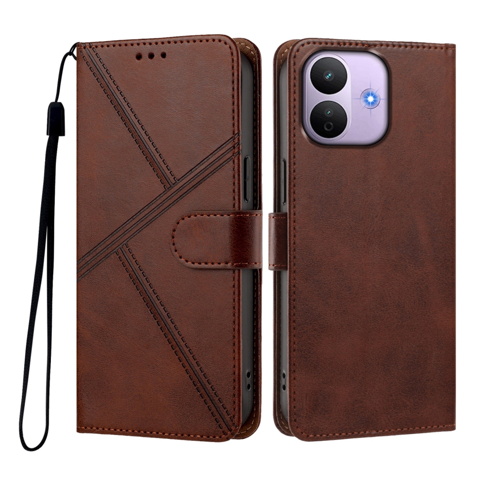 T-Shape knižkové púzdro na mobil Xiaomi Redmi Note 17 Pro 5G - hnedé