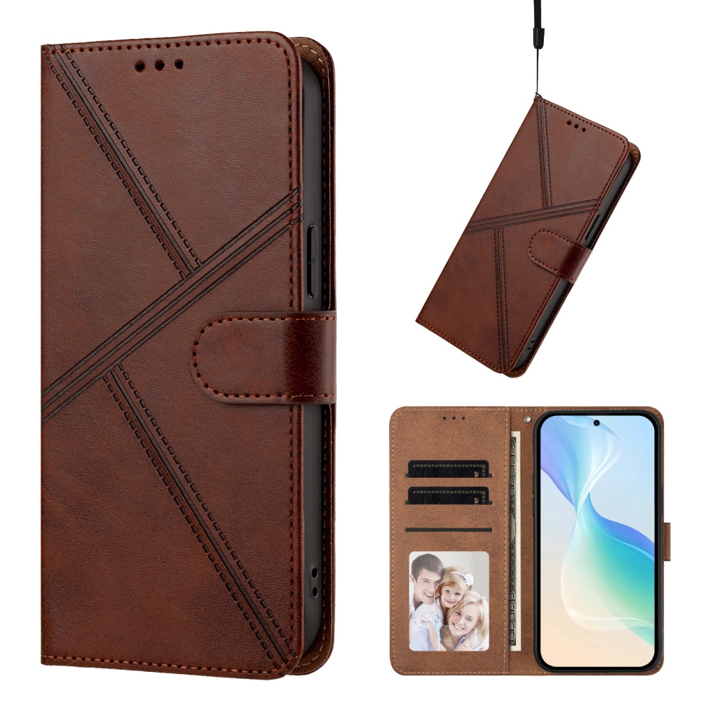 T-Shape knižkové púzdro na mobil Xiaomi Redmi Note 17 Pro 5G - hnedé