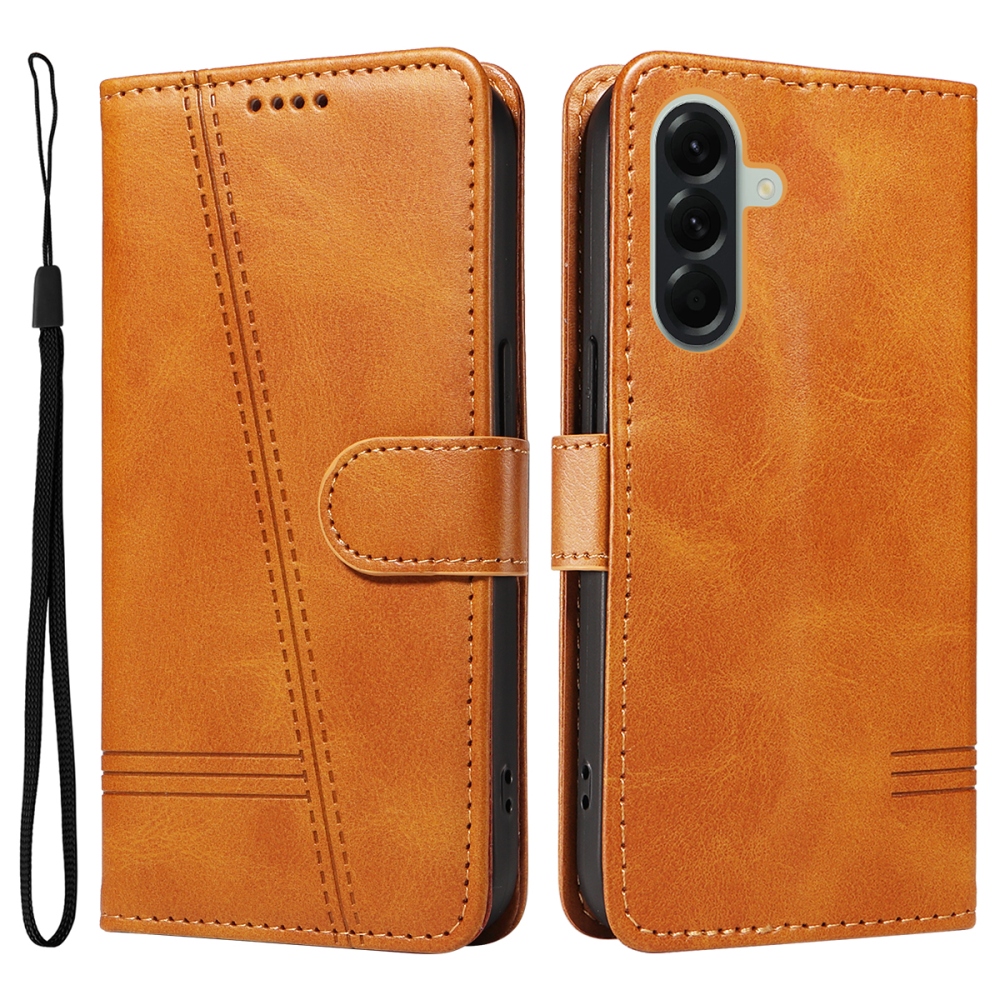 T-Shape knižkové púzdro na Samsung Galaxy A57 5G - hnedé