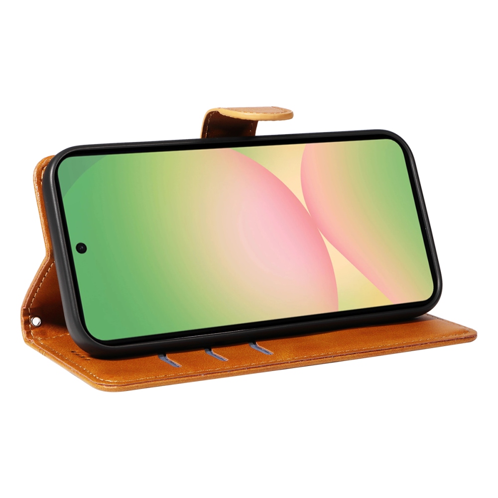 T-Shape knižkové púzdro na Samsung Galaxy A57 5G - hnedé