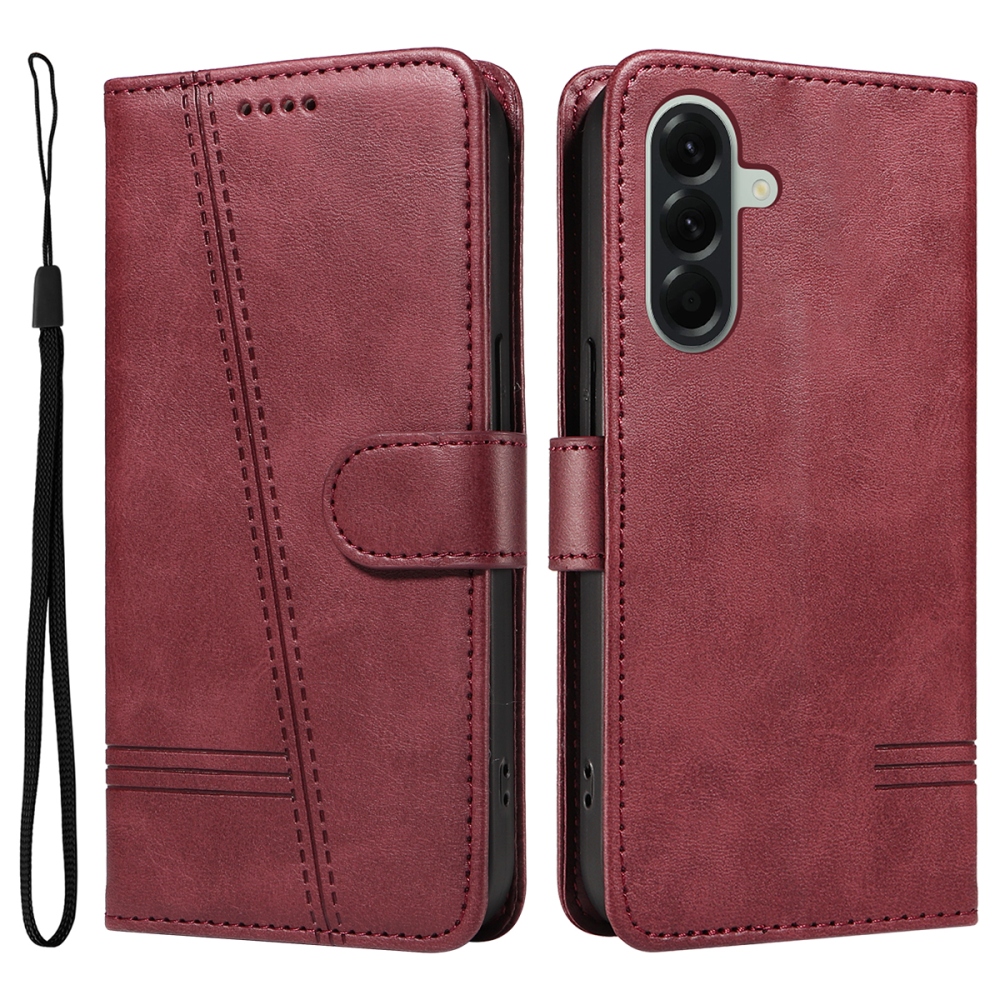 T-Shape knižkové púzdro na Samsung Galaxy A57 5G - vínové