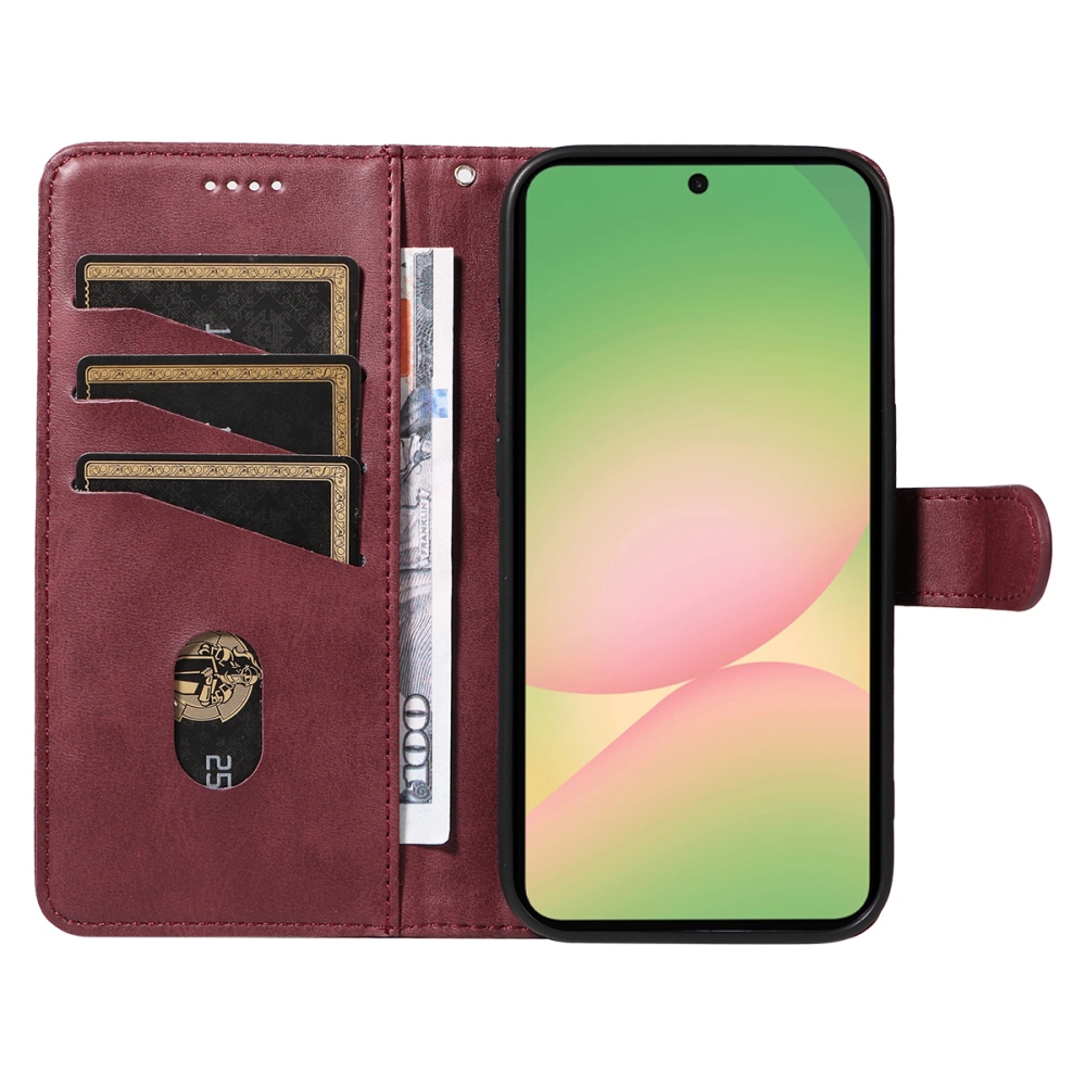 T-Shape knižkové púzdro na Samsung Galaxy A57 5G - vínové