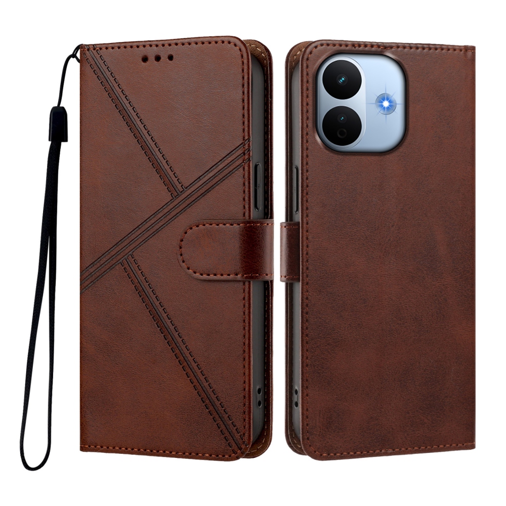T-Shape knižkové púzdro na Xiaomi Redmi Note 17 Pro Max 5G - hnedé