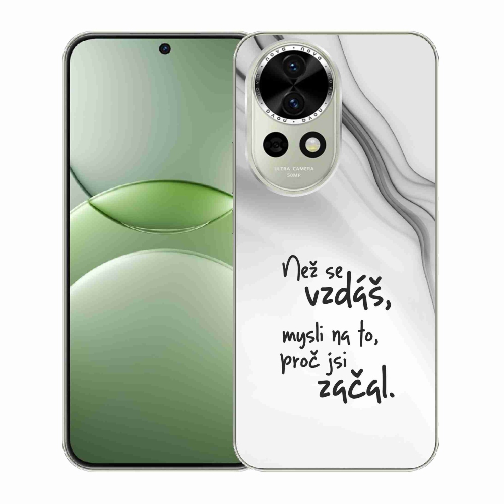 Gélový kryt mmCase na Huawei Nova 13 5G - citát 2 biele pozadie