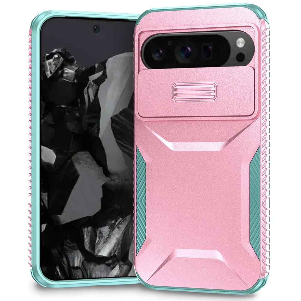 Lid odolný kryt na Google Pixel 10 Pro XL - ružový/modrozelený