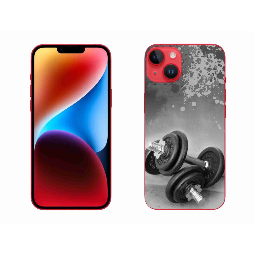 Gélový kryt mmCase na iPhone 14 Plus - činky 1