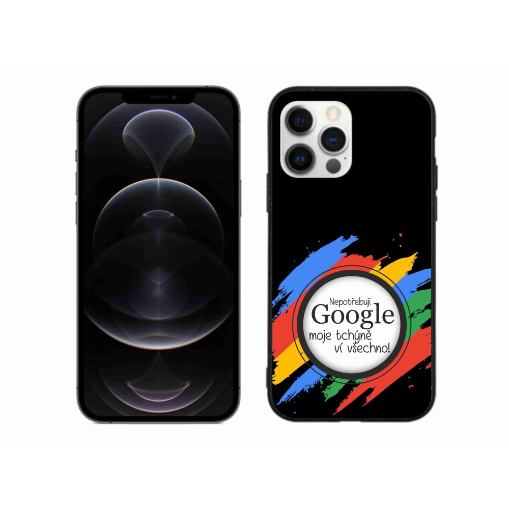 Gélový kryt mmCase na iPhone 12 Pro Max - svokra vie všetko čierne pozadie