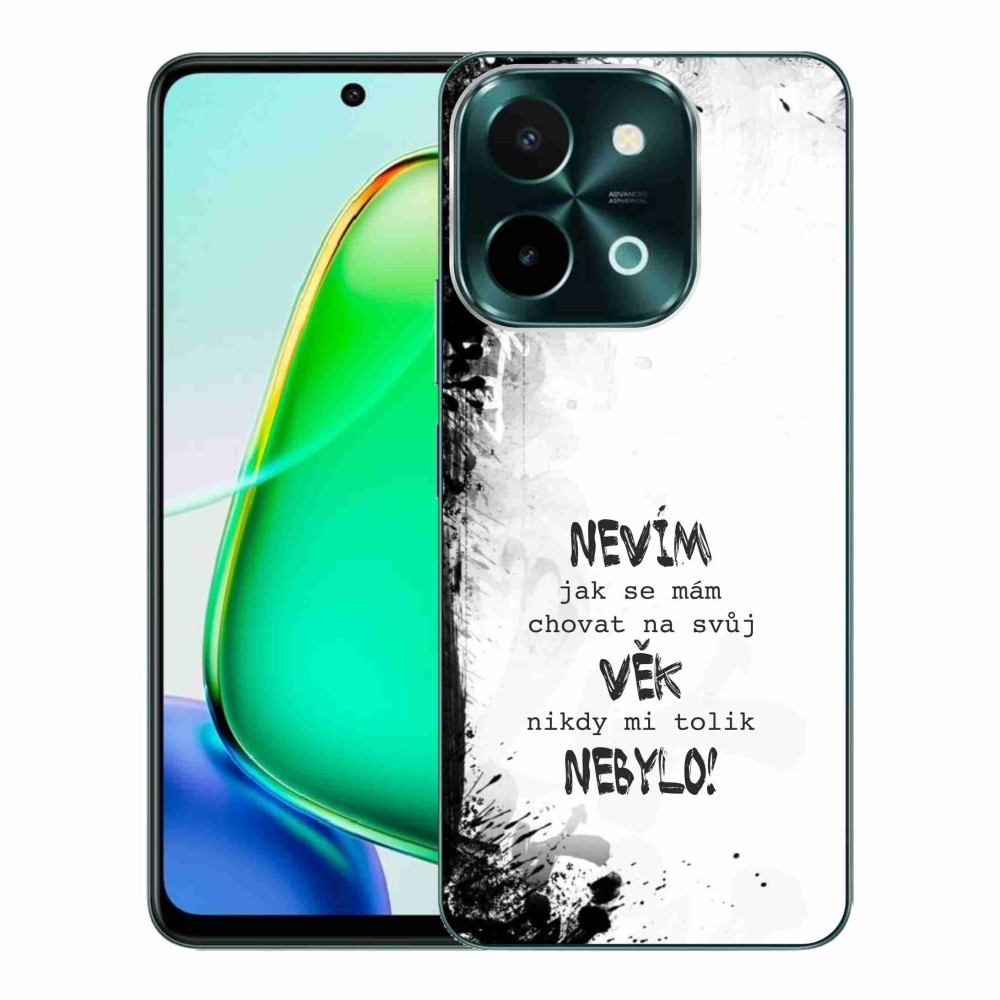 Gélový kryt mmCase na Vivo Y28 - vtipný text 14 biele pozadie