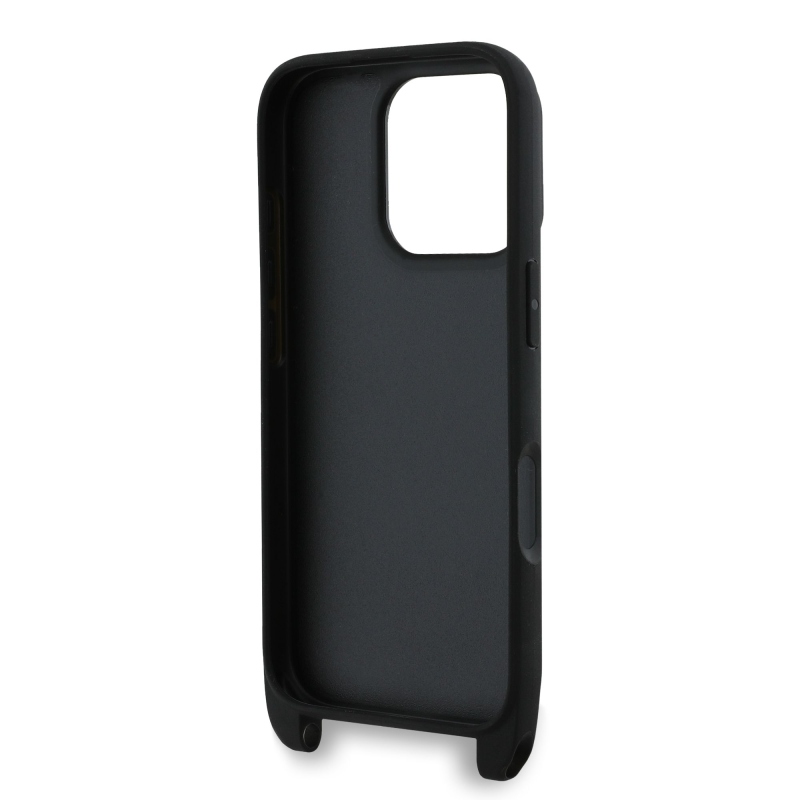 Karl Lagerfeld Saffiano Crossbody Popruh Karl and Choupette Kryt pre iPhone 16 Pro Max Black