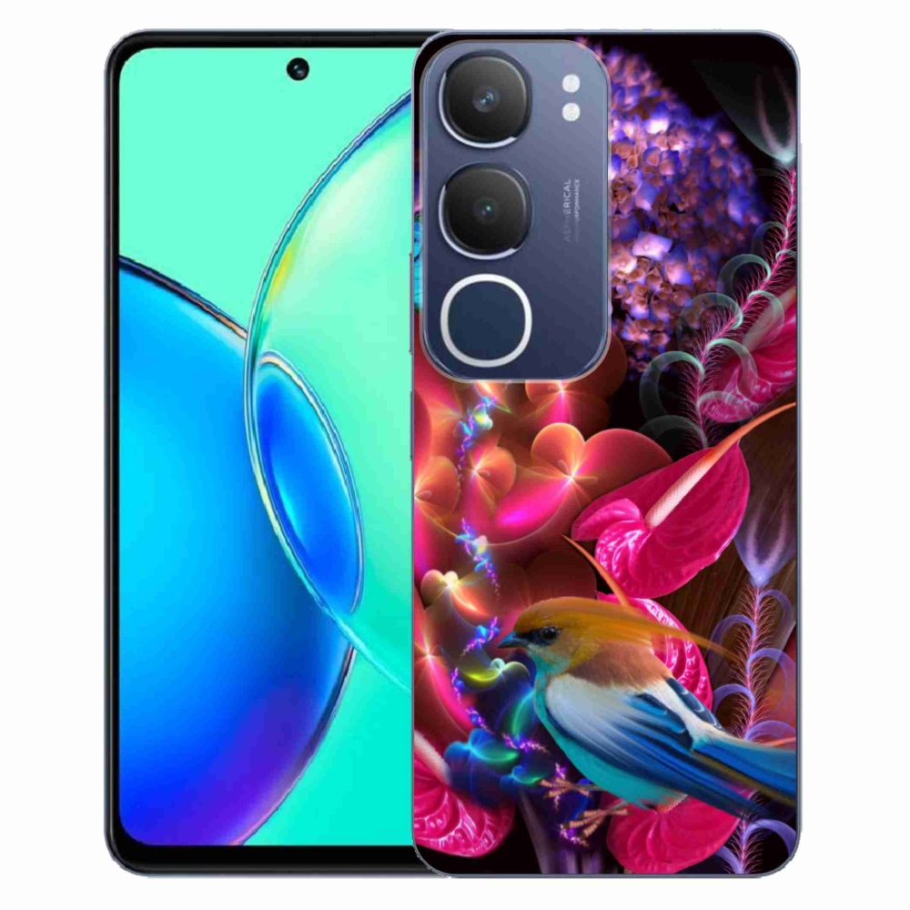 Gélový kryt mmCase na Vivo Y19s - farebné kvety