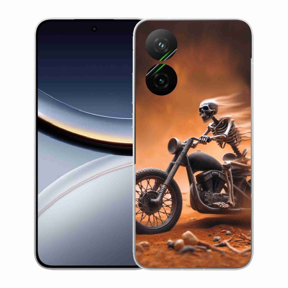 Gélový kryt mmCase na Xiaomi Poco F7 5G - kostra na motorke