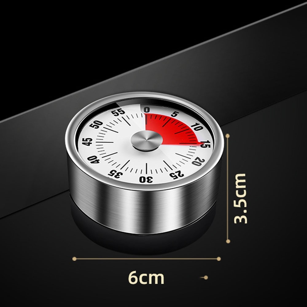 Mechanická kuchynská minútka z nerezovej ocele - biela