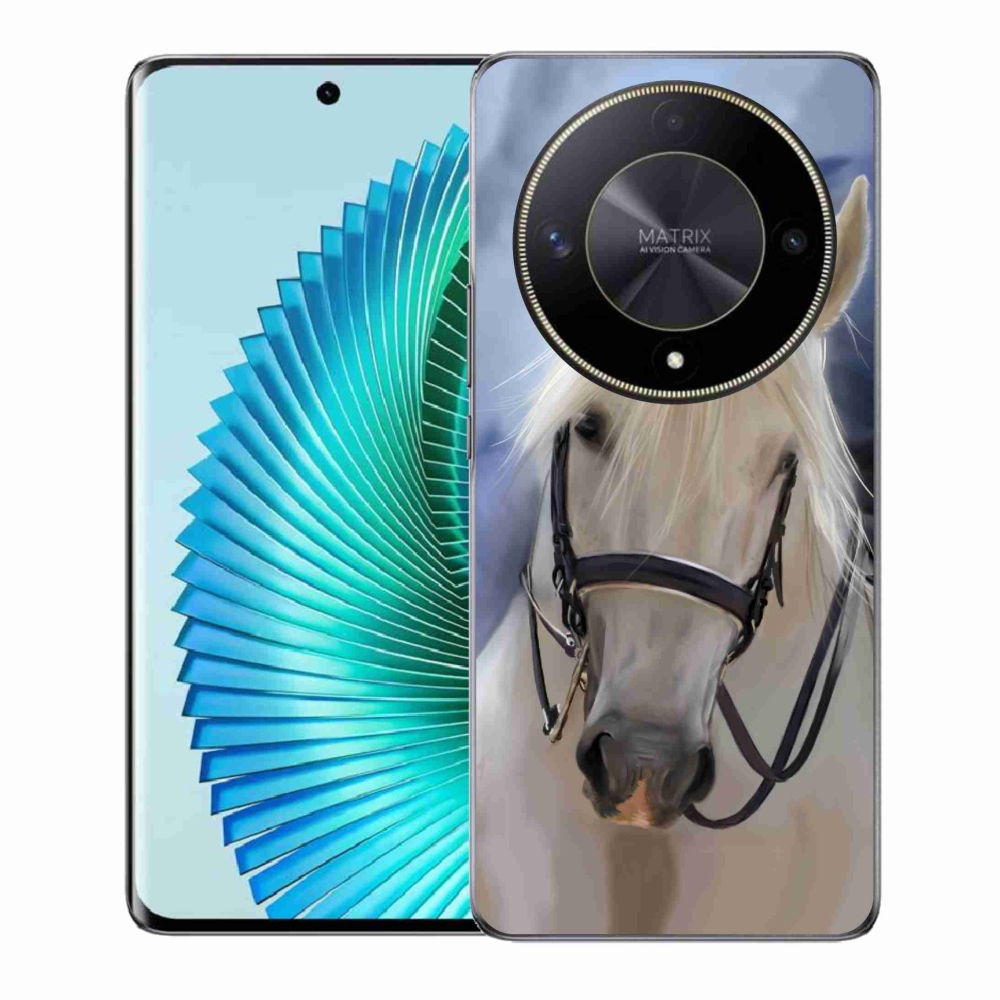 Gélový kryt mmCase na Honor Magic 6 Lite 5G - biely kôň