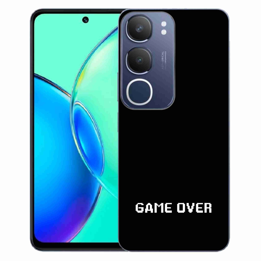 Gélový kryt mmCase na Vivo Y19s - game over čierne pozadie