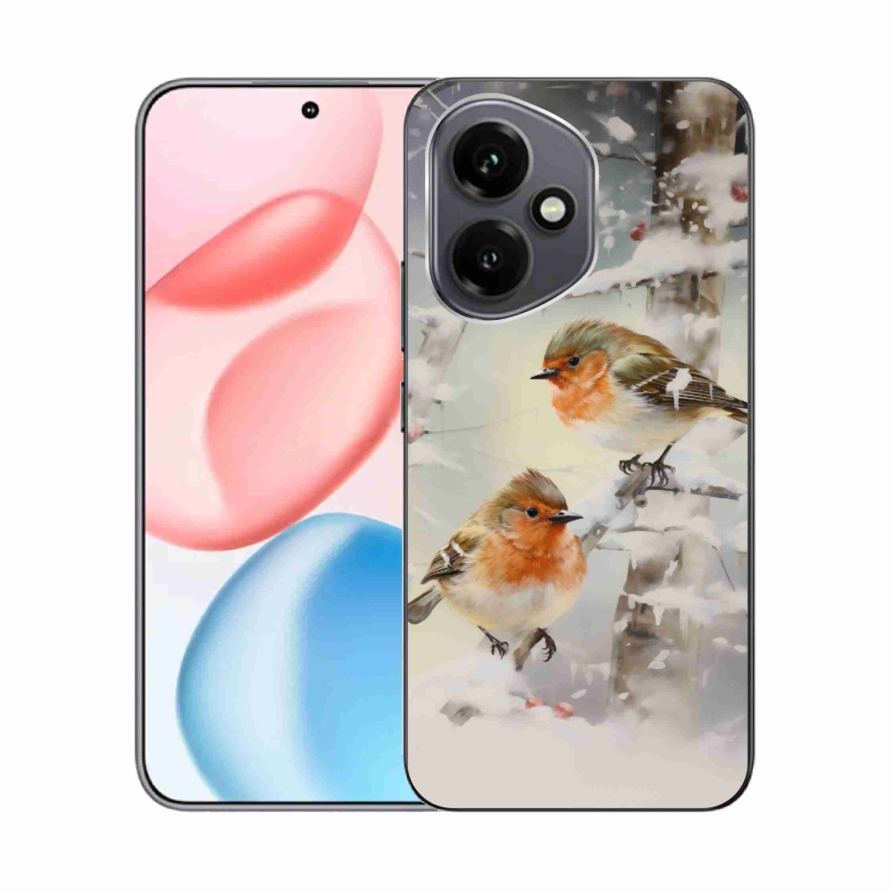 Gélový kryt mmCase na Honor 400 - vtáčiky v zime